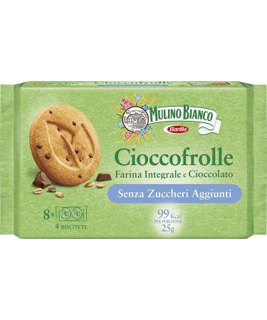 Mulino Bianco Cioccofrolle with wholemeal flour and chocolate Biscuits Italie biscuits with whole flour and chocolate 200 g ( 8 x 25 g ) sans sucre added