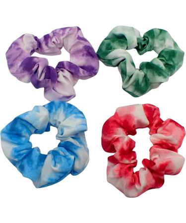 Topkids Accessories 4pc Scrunchies for Girls and Women Hair bobbles for Women Hair Ties Hair Scrunchies Hair Accessories Elastic Hair Bands for Women (Tie Dye) - Buy Online on GoSupps.com