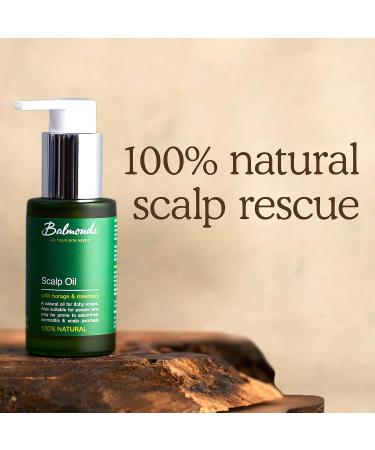 Balmonds Scalp & Beard Oil 50ml | Rosemary Hemp & Tea Tree | Natural Treatment for Hair & Scalp | Nourishing & Moisturizing - Buy Online on GoSupps.com