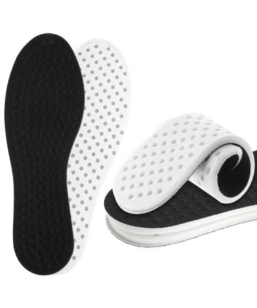 WLLHYF Memory Foam Shoe Insoles Breathable Anti Odour Inserts Soft Cut-to-Size Sports Insoles Shock Absorption Inserts Comfortable Replacement Insoles for Men Women (Men: US 7.5-8.5)