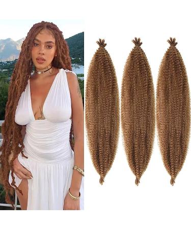 Springy Afro Twist Hair 28 Inch Cuban Twist Hair 3 Packs Marley Twist Braiding Hair Pre-separated Spring Twist Hair Wrapping Hair for Soft Locs Cuban Twist Crochet Hair for Women (28Inch-3Pcs-30#)