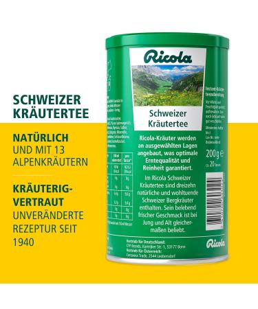 Ricola Swiss Herbal Tea | 200g Instant Tea with 13 Mountain Herbs | Vegan Iced & Warm Tea | International Shipping - Buy Online on GoSupps.com