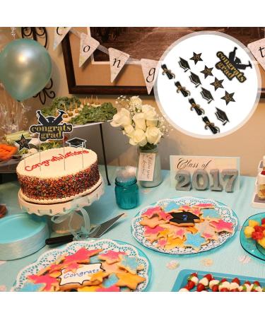 jojofuny 39 Pcs Insert Card Grad Cupcake Toppers Cake Decoration Party Supplies Grad Party Cupcake Toppers Graduation Cap Graduation Fruit Pick Decorative Topper Set The Paper Toothpick Blackx3pcs 20X14.5X0.1CMx3pcs - Buy Online on GoSupps.com