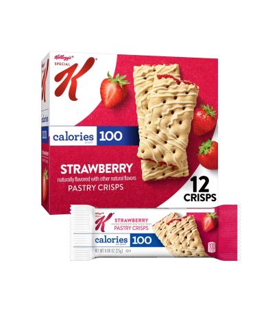 Kellogg's Special K Pastry Crisps, 100 Calorie Snacks, Breakfast Bars, Strawberry, 5.28oz Box (12 Crisps)