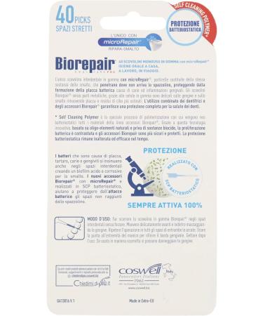 Biorepair Disposable Rubber Brushes - 40 MicroRepair Fine Brushes for Tight Spaces | Gentle on Teeth & Gums | 6 Packs - Buy Online on GoSupps.com