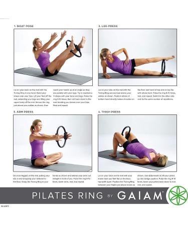 Gaiam Pilates Ring 15 Fitness Circle | Lightweight & Durable | Foam Padded Handles | Flexible Resistance Exercise Equipment for Arms, Thighs, Core | Black - Buy Online on GoSupps.com