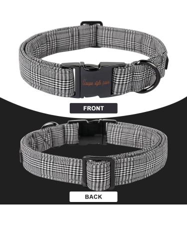 Unique Adjustable Black Checkered Dog & Cat Collar - Stylish Pet Accessories for Small Medium & Large Pets - Buy Online on GoSupps.com