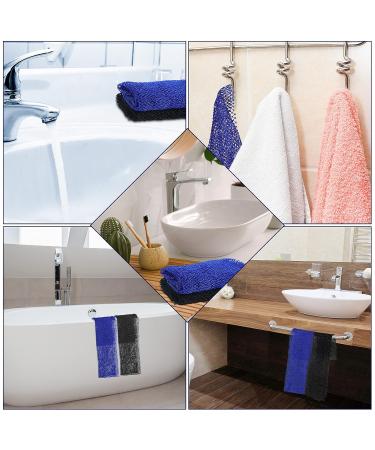 2 Pieces African Exfoliating Net Bath Sponge - Long Back Scrubber for Smooth Skin | Daily Use & Stocking Stuffer (Blue Black - Buy Online on GoSupps.com
