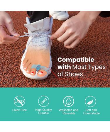 Welnove Toe Separators with 2 Loops - Pack of 12 Soft Gel Bunion Correctors - Big Toe Spacer for Bunion Pain and Overlapping Toe - Blue - Buy Online on GoSupps.com