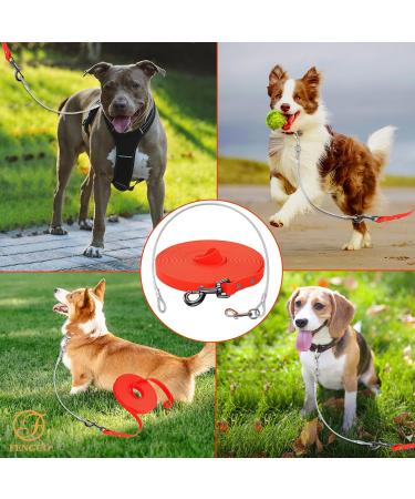 Waterproof Dog Leash - Chew Proof Tie-Out & Training Leash (5m Orange) - Durable & Weatherproof Pet Accessory - Buy Online on GoSupps.com