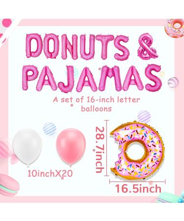 LaVenty Donuts & Pajamas Decoration Donuts &Â Pajamas Balloons PajamasÂ Party Decoration Slumber Party Decoration GirlsÂ Night Decoration Pink - Buy Online on GoSupps.com