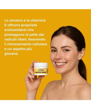  ALOHALABS Z-Skin Anti-Wrinkle Face Cream Anti-ageing with Hyaluronic Acid Ginger and Q10 Lifting Deep Hydration and Repolped Skin | 50 ml - Buy Online on GoSupps.com