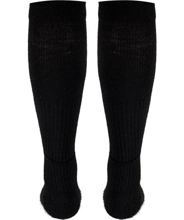 Champion Men's Compression Gym Socks | 15-20 mmHg Knee High Athletic Wear | Black Large - Shop Now for International Shipping - Buy Online on GoSupps.com