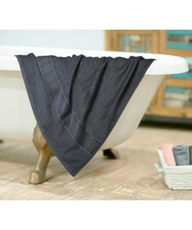 Belizzi Home Cotton Oversized Bath Towel Set - 2 Pack 28x55 Inches - Ultra Absorbent & Lightweight Towels - Ideal for Gym, Travel, Camp, Pool - Charcoal Grey - Buy Online on GoSupps.com