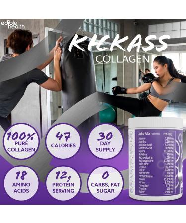 Edible Health Hydrolysed Bovine Collagen Powder - Protein Peptides - 18 Amino Acids - Paleo Keto Kosher Halal - 400g Tub - Buy Online on GoSupps.com