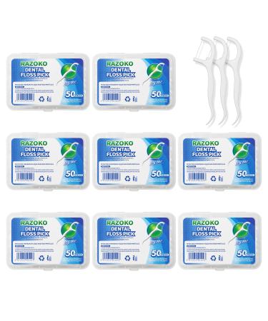 Dental floss sticks one -way toothed dental dental dental care interdental flosser with portable travel case and toothpick perfect for families hotels and travel (400 pieces) 0.00 m (400 pack) - Buy Online on GoSupps.com