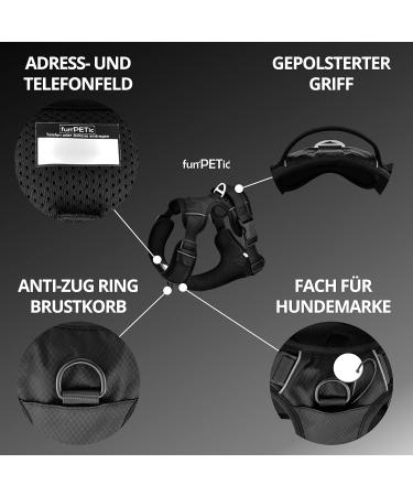 Buy Funpetic Dog Harnesses 2022 - Reflective Padded & Breathable Anti-Train Dishes for Small Medium & Large Dogs - Black M - Buy Online on GoSupps.com