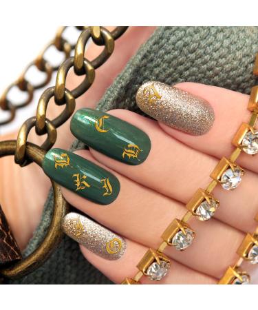 3D Alphabet Letter Nail Stickers - 10 Pieces | Adhesive Nail Decals for DIY Nail Art in 5 Colors - Buy Online on GoSupps.com