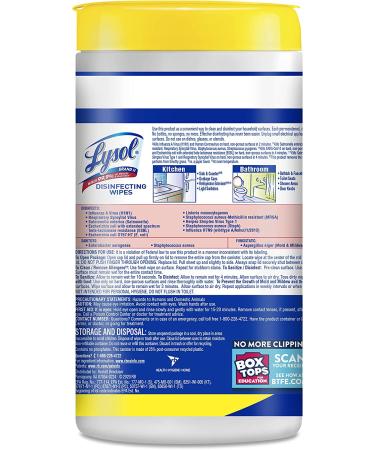 Lysol Disinfectant Wipes 80 Count x 2 - Lemon & Lime Blossom Scent, Multi-Surface Antibacterial Cleaning Wipes - Buy Online on GoSupps.com