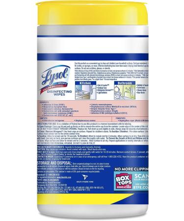 Lysol Disinfectant Wipes, Lemon & Lime Blossom, 80 Count - Pack of 3 | Multi-Surface Antibacterial Cleaning Wipes - Buy Online on GoSupps.com