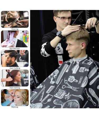 Barber Hair Cutting Cape Set with Adjustable Neck Size - Neck Strips and Duster Included | 55.1 x 47.2 - Buy Online on GoSupps.com