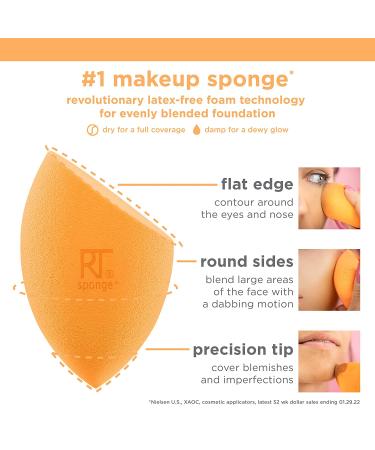 Real Techniques Miracle Complexion Sponge - 4 Pack Makeup Blender for Flawless Skin - Buy Online on GoSupps.com