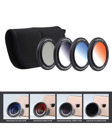 Z-Prime 16mm Multicoated Graduated Color Filter Kit for Ztylus Z-Prime Wide Angle & Telephoto Lens. (CPL Circular Polarizer Filter + Orange Sunset Filter + Sky Blue Filter + ND Neutral Density Filter) Z-Prime Graduated Color Filter Kit