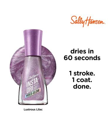 Sally Hansen Insta-Dri Holo-Glow Lustrous Lilac Nail Polish - Quick Dry Long Lasting Metallic Purple | 0.3 Fl Oz - Buy Online on GoSupps.com