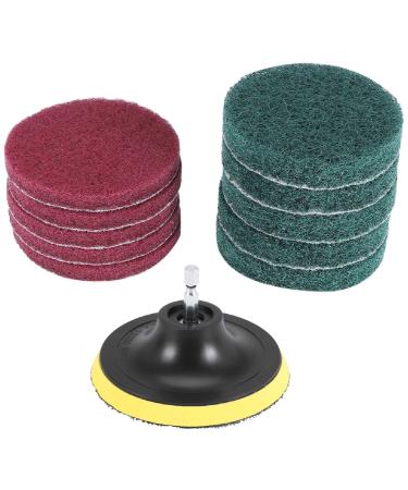 qazaa 11Pcs Power Scrubber Brush Set Polishing Pad for Drill Powered Brush Tile Scrubber Scouring Pads Cleaning Tool