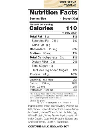 Rivalus Promasil Soft Serve Vanilla (8 Source) Sustained Blend W/Whey Isolate + Casein 2 Lbs 907 gram - Buy Online on GoSupps.com