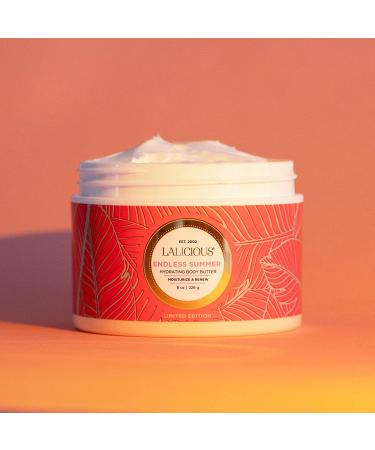 LaLicious Endless Summer Body Butter 8oz - Hydrating Body Moisturizer with No Parabens - Buy Online on GoSupps.com