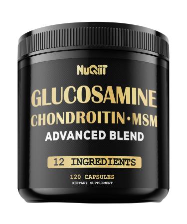 Glucosamine Chondroitin MSM with Immune & Joint Support Supplement 2000mg - Turmeric Curcumin Root Boswellia Elderberry Echinacea & More - 120 Capsules - Bone Health Flexibility & Strength Support