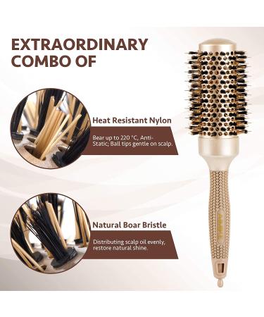 AIMIKE Round Brush for Blow Drying - Nano Ceramic & Ionic Hair Brush, 1.7 Inch Professional Styling Tool - Buy Online on GoSupps.com