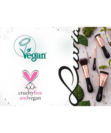 Luvia Eye Make-Up Eyeshadow Brush - Vegan Soft Shader Brush in Black/Rose Gold | International Shipping Available - Buy Online on GoSupps.com