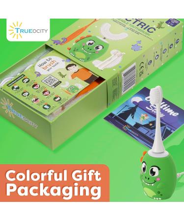 Trueocity Kids U Shape Toothbrush - Automatic Rechargeable Electric Dinosaur Toothbrush for Toddlers Age 2+ - Fun & Effective Children's Dental Care - Buy Online on GoSupps.com