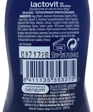 Lactovit Men Roll-on Deodorant 50ml - Long-Lasting LactoProtect Formula - Buy Online on GoSupps.com