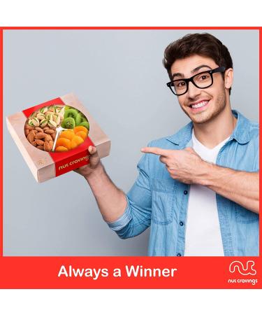 Dried Fruit & Nuts Gift Basket in Red Box - Holiday Gourmet Bouquet for Adults - Kosher Snack Tray for Men & Women - 4 Piece Assortment - Buy Online on GoSupps.com