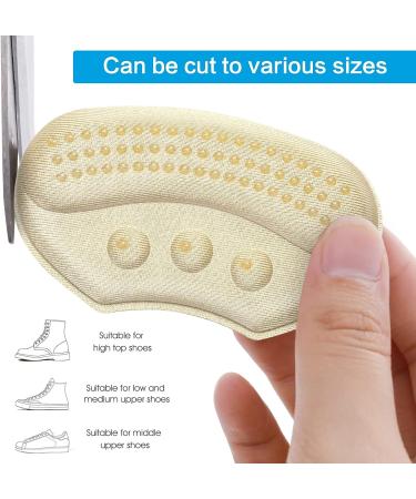 WLLHYF 5D Heel Grips - 2 Pairs - Prevent Heel Pain - Cushions Inserts for Loose Shoes - Men and Women - Reusable Liners - Buy Online on GoSupps.com