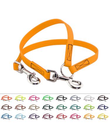 BioThane coupling for two dogs 0.5m long pastel orange width selectable coupling leash 0.5 meters pastel orange