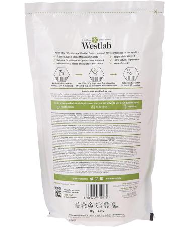 Westlab Reviving Epsom Salt 1kg - Unscented | Pack of 1 - Buy Online on GoSupps.com