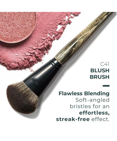 Rose and Ben Beauty C41 Blush Brush | Professional Angled Makeup Brush | Cruelty-Free Non-Shedding for Flawless Application of Pressed Powder & Cream Cosmetics - Buy Online on GoSupps.com