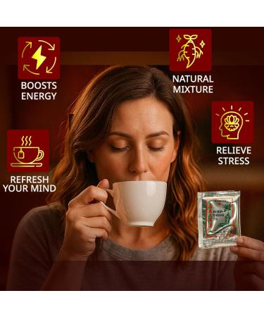 The Joah Korean Ginseng Tea - Caffeine Free 3g Single-Serve Powder 100 Sachets Improves Blood Circulation Intellectual Performances and Memory stimulates Energy - Buy Online on GoSupps.com