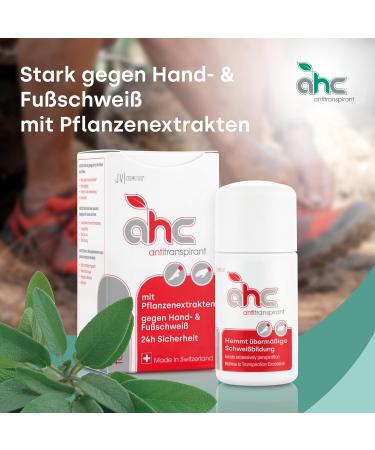  JV Cosmetics AHC FORTE Dropper Bottle 30ml - Antiperspirant Against Hand and Feet Sweating - Herbal Extract Antiperspirant Against Excessive Sweating - Buy Online on GoSupps.com