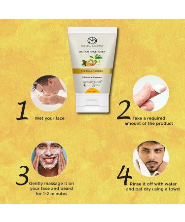 The Man Company De Tan Face Wash - Turmeric & Moringa Tan Removal Oil Control Deep Cleansing | 100 ml - Buy Online on GoSupps.com