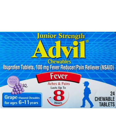 Advil Junior Strength Pain Reliever - 24 Chewable Tablets