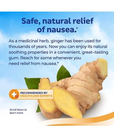 Sea-Band Anti-Nausea Ginger Gum - 24 Count for Motion & Pregnancy Sickness Relief - Buy Online on GoSupps.com