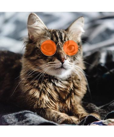 Cat Retro Sunglasses Metal Circular Glasses Props Accessories Cosplay Glasses for Cat & Puppy Dog Rabbit(1 Pack) (Pink) - Buy Online on GoSupps.com