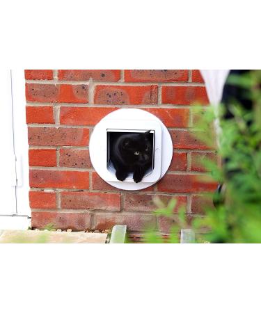 SureFlap Microchip Cat Flap - White | Scans Pet's ID on Entry | Flap Opening 4 3/4 (H) x 5 5/8 (W) - Buy Online on GoSupps.com