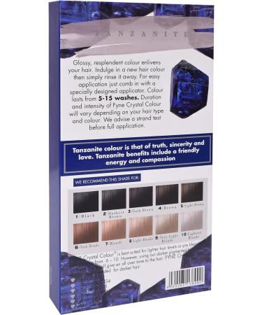 FYNE Crystal Colour Blue Tanzanite Semi Permanent Hair Dye for Women - Nice and Easy with Built-in Conditioner for Healthier, Shiny Hair - Buy Online on GoSupps.com