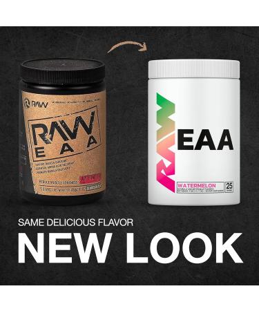 RAW EAA Essential Amino Acids Powder Supplement | Build Lean Muscle | Increase Strength & Endurance | BCAA Energy - Watermelon Flavor (25 Servings) - Buy Online on GoSupps.com